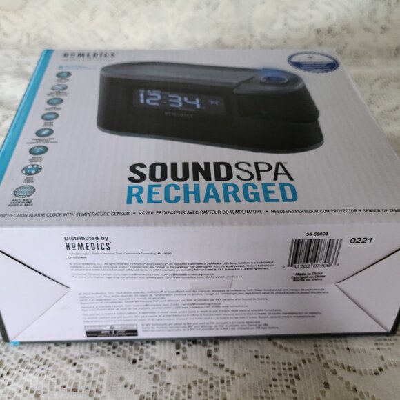 HOMEDICS SOUNDSPA RECHARGED ALARM CLOCK | WHITE NOISE & SOOTHING SOUND MACHINE - Picture 11 of 13